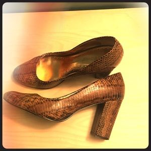 BCbGirls Snakeskin Heels